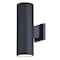 Vaxcel Chiasso Aluminum Integrated LED Black Contemporary Outdoor Wall Lantern with Up Down Lighting T0747 - alternate 7